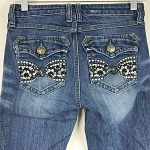 Rock by Wrangler Jeans Distressed Boot Cut Flap